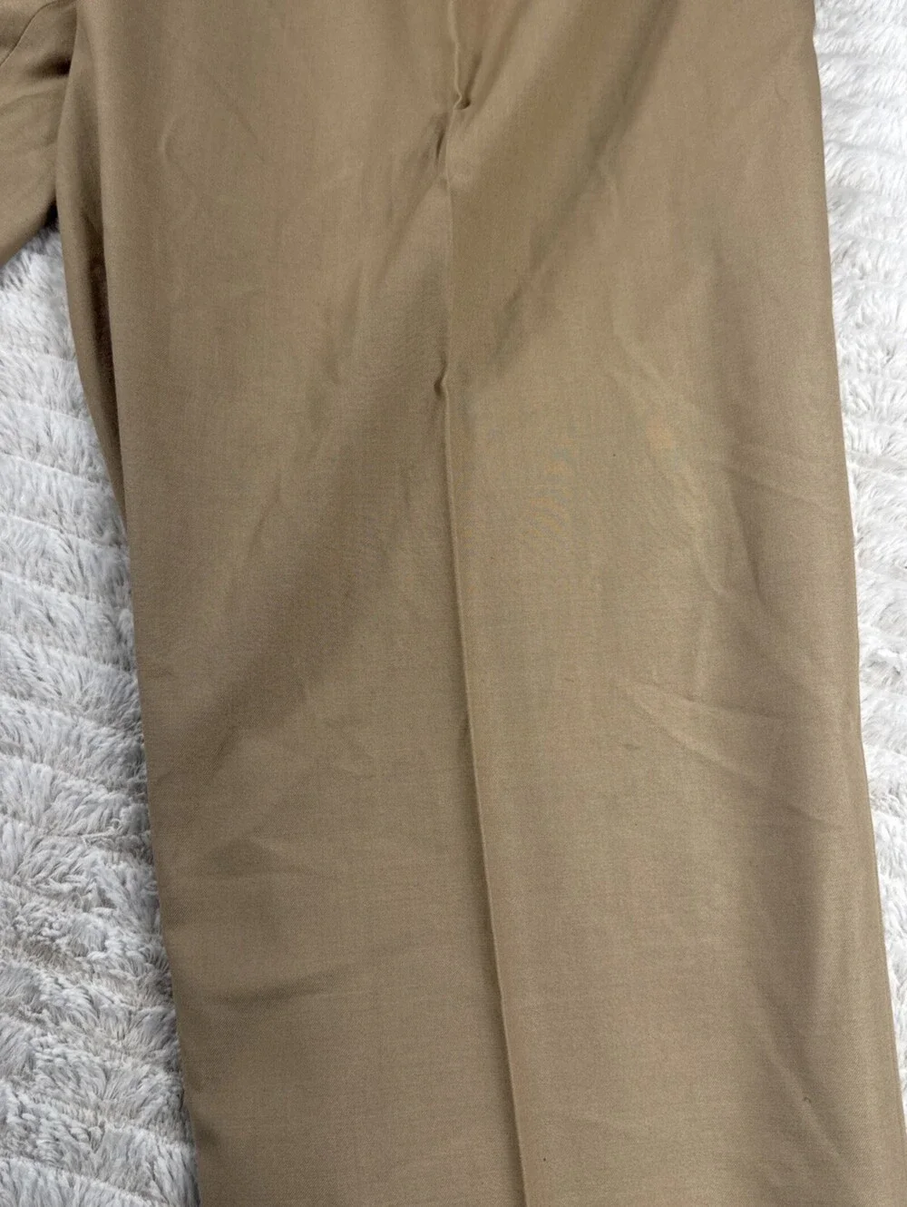 Gucci Men Wool Poly Beige Pants Trousers Size 40 Fits 32x31” France VTG 2001 EUC